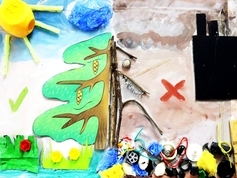 «ГОРОД ДО И ПОСЛЕ...» 
автор: Моргунов Данил, 4 года, воспитанник МБ ДОУ «Детский сад № 161» г. Краснодар